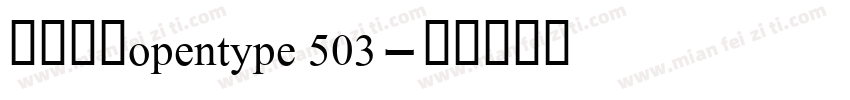 宋体常规opentype 503字体转换